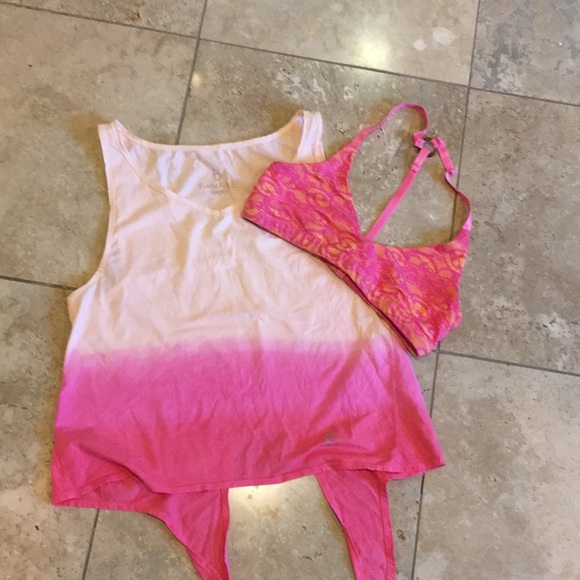 BodyRock Sport bra and tie-in-back top bundle - Picture 1 of 8